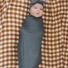 Mebie Baby Charcoal Bamboo Swaddle & Hat or Head Wrap Set 1 Mebie Baby Charcoal Bamboo Swaddle & Hat or Head Wrap Set -ROOLEE FASHION SHOP NEP 2872 websize 1219a009 4949 4611 b46d 0d60cf3b237a