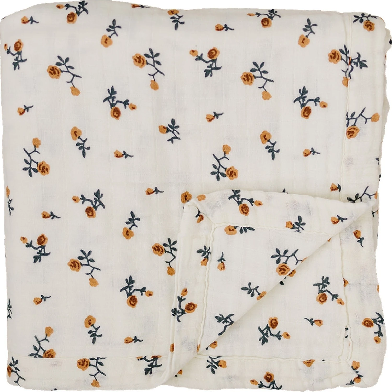 Floral Muslin Quilt - Soft 4-Layer Cotton Baby Blanket 6 Floral Muslin Quilt - Soft 4-Layer Cotton Baby Blanket - Image 4