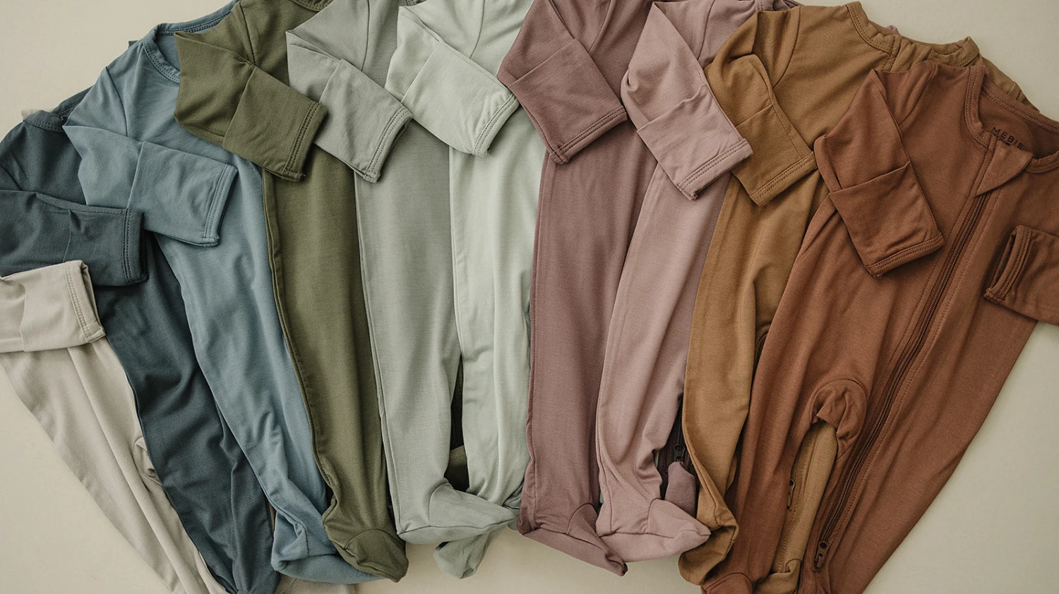 Mebie Baby Oatmeal Bamboo Zipper One-Piece 10 Mebie Baby Oatmeal Bamboo Zipper One-Piece - Image 8