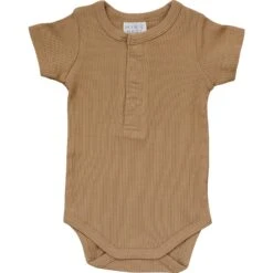 Organic Cotton Ribbed Snap Bodysuit for Infants -ROOLEE FASHION SHOP NEP 6527 websize 2