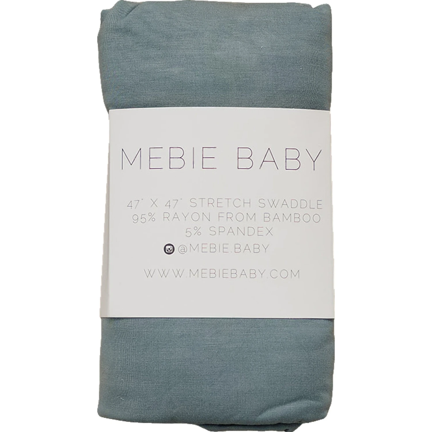 Mebie Baby Dusty Blue Bamboo Stretch Swaddle 6 Mebie Baby Dusty Blue Bamboo Stretch Swaddle - Image 4