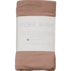 Mebie Baby Bamboo Stretch Swaddle in Dusty Rose -ROOLEE FASHION SHOP NEP 6600 websize