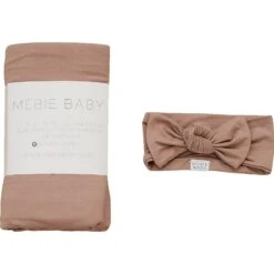 Mebie Baby Dusty Rose Bamboo Swaddle & Head Wrap Set 11 Mebie Baby Dusty Rose Bamboo Swaddle & Head Wrap Set -ROOLEE FASHION SHOP NEP 6604 websize