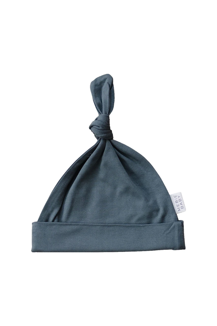 Ultra-Soft Charcoal Bamboo Newborn Knot Hat | Stretchy & Gender Neutral 4 Ultra-Soft Charcoal Bamboo Newborn Knot Hat | Stretchy & Gender Neutral - Image 2