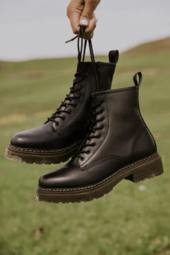 ROOLEE Elvis Leather Platform Boots - Military Style -ROOLEE FASHION SHOP R510 523