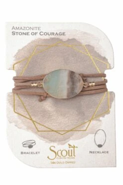 Amazonite Stone of Courage Vegan Suede Convertible Wrap Bracelet & Necklace 14 Amazonite Stone of Courage Vegan Suede Convertible Wrap Bracelet & Necklace -ROOLEE FASHION SHOP SL002 Scout