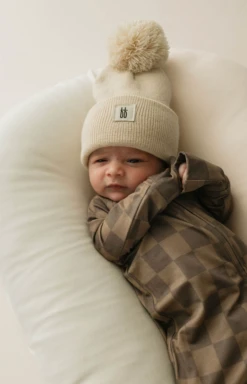 Forever French Baby Faded Brown Checkerboard Bamboo Zip Pajamas -ROOLEE FASHION SHOP Screenshot2024 01 01at11.52.43AM