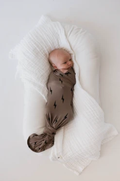 Soft Bamboo Baby Swaddle Blanket - Brown & Black Bolt Design -ROOLEE FASHION SHOP Screenshot2024 04 16at6.56.58AM