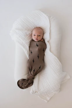 Soft Bamboo Baby Swaddle Blanket - Brown & Black Bolt Design -ROOLEE FASHION SHOP Screenshot2024 04 16at6.57.12AM