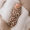 Groovy Gingham Bamboo Infant Swaddle - Ultra-Soft Baby Wrap 2 Groovy Gingham Bamboo Infant Swaddle - Ultra-Soft Baby Wrap -ROOLEE FASHION SHOP Screenshot2024 04 17at8.00.36PM