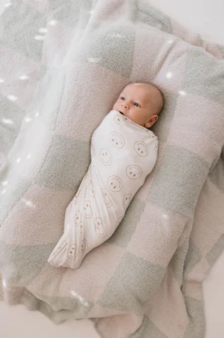 Just Smile Ivory Bamboo Swaddle Blanket