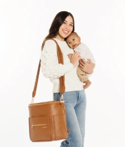 Fawn Design Fishtail Braid Bag Strap - Brown 12 Fawn Design Fishtail Braid Bag Strap - Brown -ROOLEE FASHION SHOP SmallerModel 09