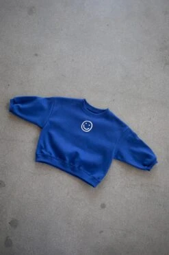 Kids Smiley Face Crewneck Sweatset - Cozy 2-Piece Jogger Outfit 13 Kids Smiley Face Crewneck Sweatset - Cozy 2-Piece Jogger Outfit -ROOLEE FASHION SHOP TBK01 SET ROYAL BLUE TOP