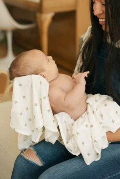 Little Unicorn Grey Cross Stretch Knit Swaddle Blanket 15 Little Unicorn Grey Cross Stretch Knit Swaddle Blanket -ROOLEE FASHION SHOP UB3407 27853