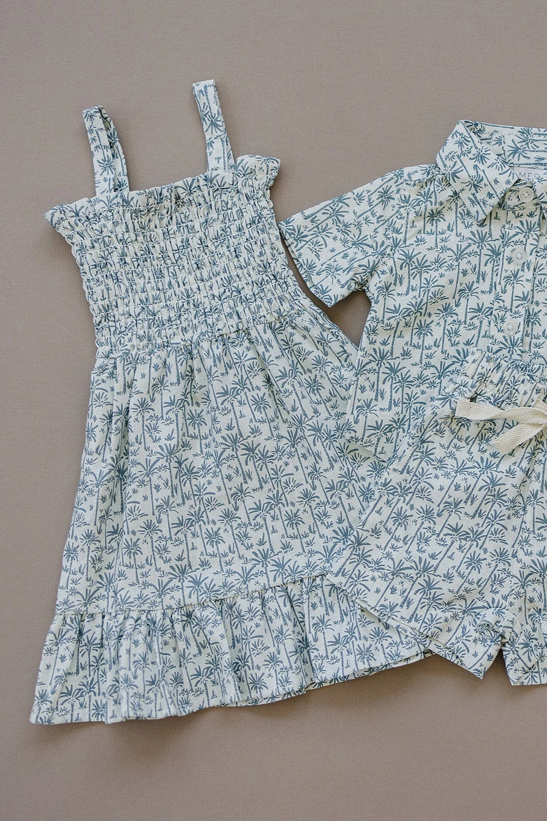 Mebie Baby Palm Tree Linen Dress - Kids Resort Wear 5 Mebie Baby Palm Tree Linen Dress - Kids Resort Wear - Image 3