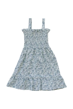 Mebie Baby Palm Tree Linen Dress - Kids Resort Wear