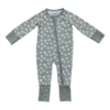 Soft Bamboo Daisy Baby Pajamas - Double Zipper Footed Sleeper