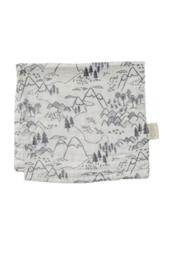 Mebie Baby Summit Muslin Burp Cloth - Mountain Print