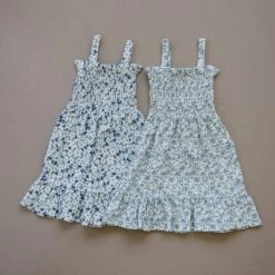 Mebie Baby Blue Floral Linen Dress - Resort Wear Collection -ROOLEE FASHION SHOP Z4A0324 websize
