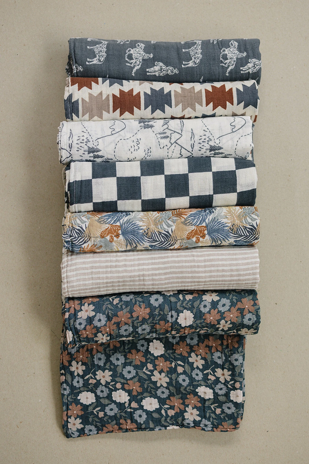 Mebie Baby Midnight Floral Muslin Swaddle Blanket 6 Mebie Baby Midnight Floral Muslin Swaddle Blanket - Image 4