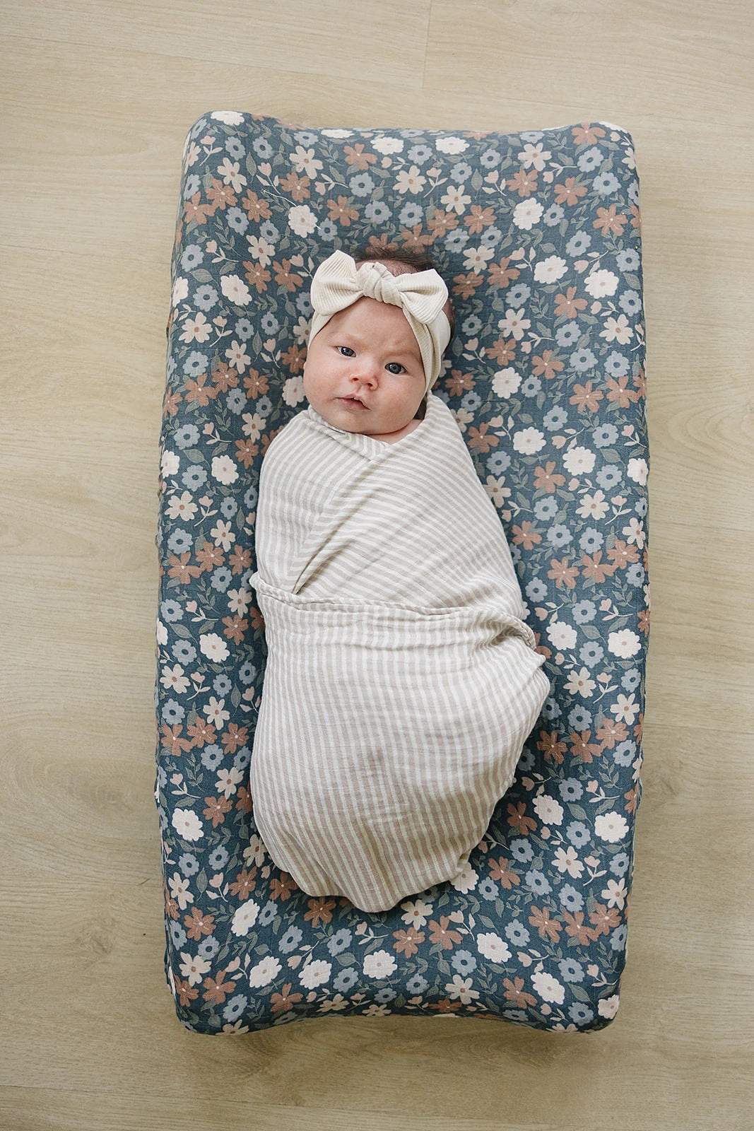 Midnight Floral Muslin Changing Pad Cover - Soft 100% Cotton Nursery Essential 3 Midnight Floral Muslin Changing Pad Cover - Soft 100% Cotton Nursery Essential