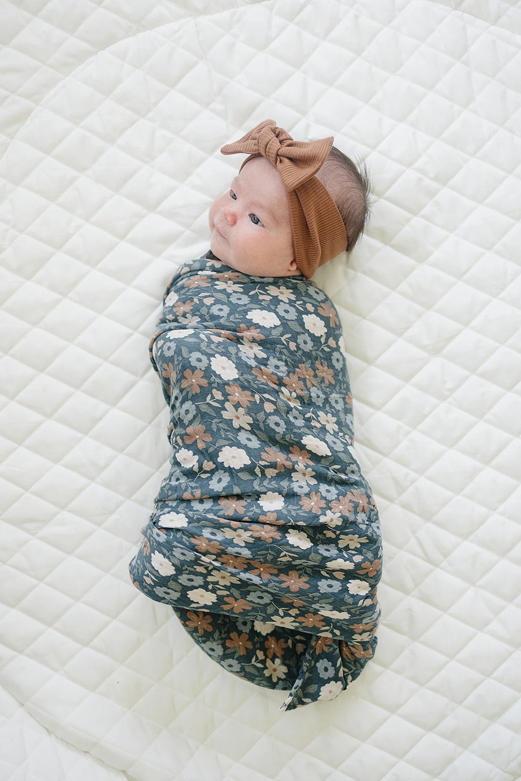 Mebie Baby Midnight Floral Muslin Swaddle Blanket 3 Mebie Baby Midnight Floral Muslin Swaddle Blanket