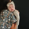 Mebie Baby Midnight Floral Muslin Burp Cloth -ROOLEE FASHION SHOP Z4A2408 websize