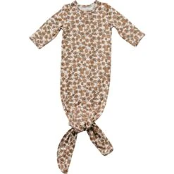 Bamboo Knot Gown for Newborns - Cream Magnolia Ultra Soft Baby Sleeper 8 Bamboo Knot Gown for Newborns - Cream Magnolia Ultra Soft Baby Sleeper -ROOLEE FASHION SHOP Z4A5596 websize