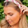 Braided Headband for Women - American Honey Floral and Gingham Hair Accessory