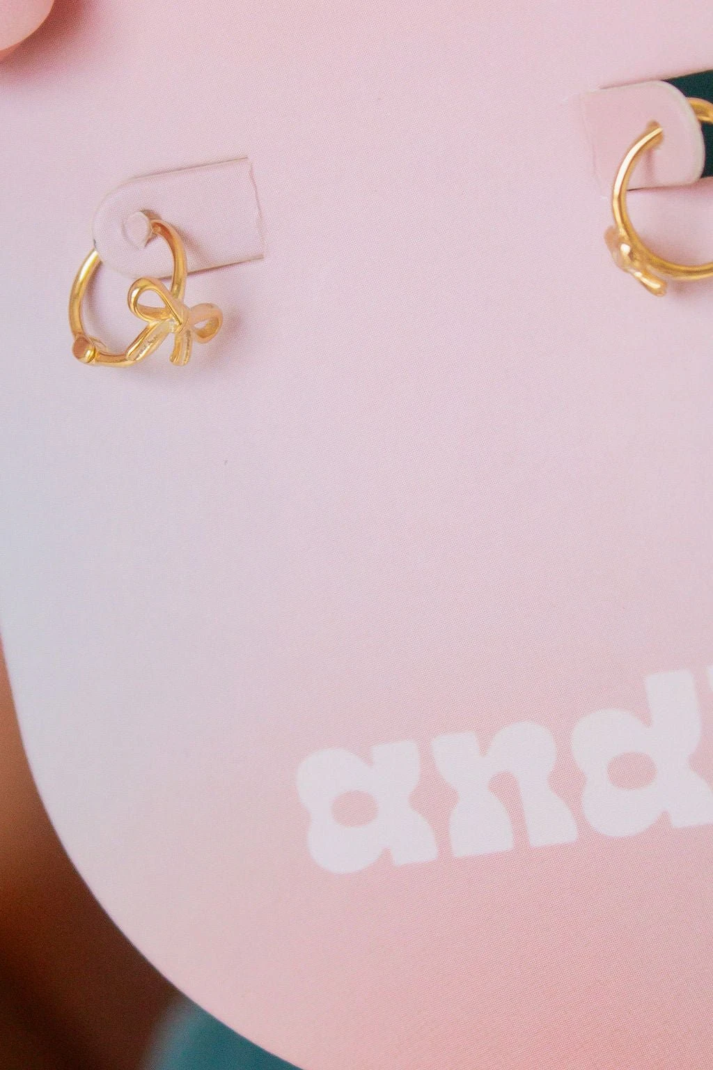 Dainty Gold Bow Huggie Earrings - Hypoallergenic 925 Sterling Silver 4 Dainty Gold Bow Huggie Earrings - Hypoallergenic 925 Sterling Silver - Image 2