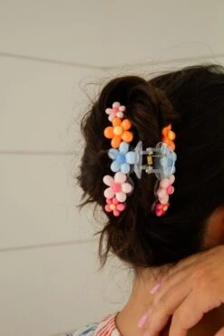 Blooming Blossom Large Floral Claw Clip - Pastel Hair Accessory