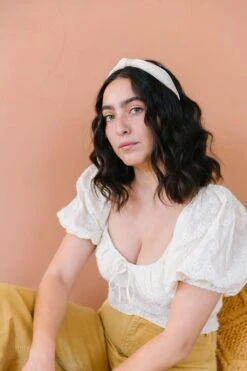 Elegant Champagne Pleated Silky Hard Headband 13 Elegant Champagne Pleated Silky Hard Headband -ROOLEE FASHION SHOP champagne pleated hard headband headband 692111