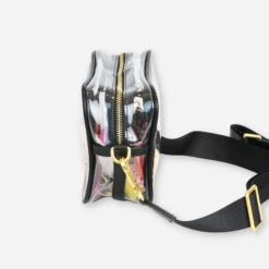 Stadium Approved Clear Crossbody Bag - Transparent Event Purse in Black -ROOLEE FASHION SHOP clearcrossbody.black .5