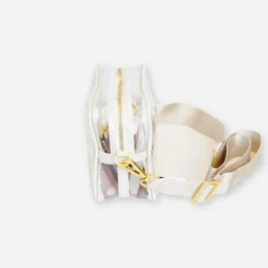 Clear Crossbody Bag for Stadium Events and Concerts - White -ROOLEE FASHION SHOP clearcrossbody.white .4