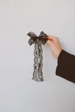 Lace Hair Bow Clip with Alligator Grip - Callie Elegant Accessory 14 Lace Hair Bow Clip with Alligator Grip - Callie Elegant Accessory -ROOLEE FASHION SHOP corpse bride lace bow clip clips 668776