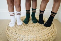 Soft Boys Crew Socks with Stylish Stripes - 3 Pair Value Pack -ROOLEE FASHION SHOP crew socks 3 pack 496723