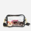 Stadium Approved Clear Crossbody Bag - Transparent Event Purse in Black -ROOLEE FASHION SHOP crossbody.clear .black .Xweb