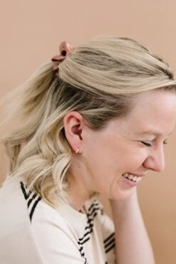 Gold Double Hoop Spiral Earrings for Single Piercing -ROOLEE FASHION SHOP double hoop dupes earrings 989100