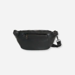 Fawny Pack - Black Premium Matte Faux Leather Crossbody Bag
