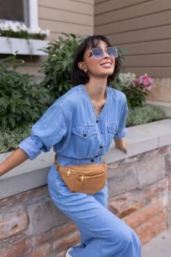 The Fawny Pack Tan - Premium Faux Leather Crossbody Waist Bag 9 The Fawny Pack Tan - Premium Faux Leather Crossbody Waist Bag -ROOLEE FASHION SHOP fawny.tan .web