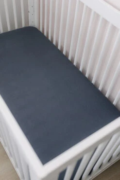 Mebie Baby Charcoal Bamboo Stretch Crib Sheet