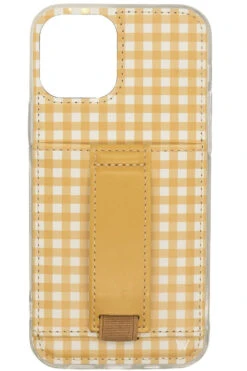 Plaid Wallet Phone Case with Kickstand and Finger Strap - Gold Picnic Design -ROOLEE FASHION SHOP image b95c4177 0f98 4d1d ab17 a5dc6494e8e9
