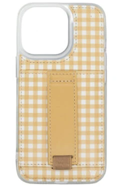 Plaid Wallet Phone Case with Kickstand and Finger Strap - Gold Picnic Design -ROOLEE FASHION SHOP image d45bdc03 f81b 4708 a354 5a1287013b4f
