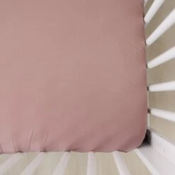 Mebie Baby Dusty Rose Bamboo Stretch Crib Sheet -ROOLEE FASHION SHOP image e0db14c2 bea2 4a20 ac6a b9d439c8cd4a