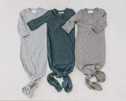 Charcoal Bamboo Baby Knot Gown - Soft & Adjustable Newborn Sleeper -ROOLEE FASHION SHOP image e89afad9 2d6d 4ce9 a094 4a7b14577bfa