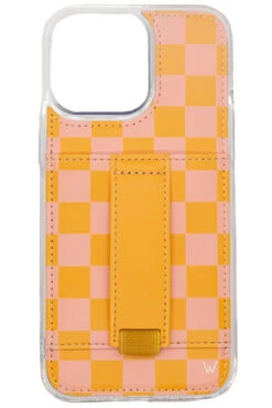 Orange & Pink Checkerboard Wallet Phone Case with Finger Strap 16 Orange & Pink Checkerboard Wallet Phone Case with Finger Strap -ROOLEE FASHION SHOP image ff2d6589 8221 40e2 a948 4fd7acaa350b
