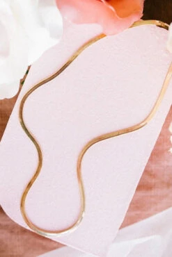 18k Gold Filled Herringbone Necklace - Tarnish Resistant 3mm Chain -ROOLEE FASHION SHOP mauve 12of20 89a14b6d 1be7 4d03 ac3d 01b9bb2bf25a