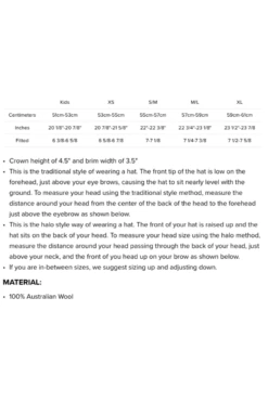 Gigi Pip The Monroe Hat - Classic Wool Rancher Fedora -ROOLEE FASHION SHOP monroe