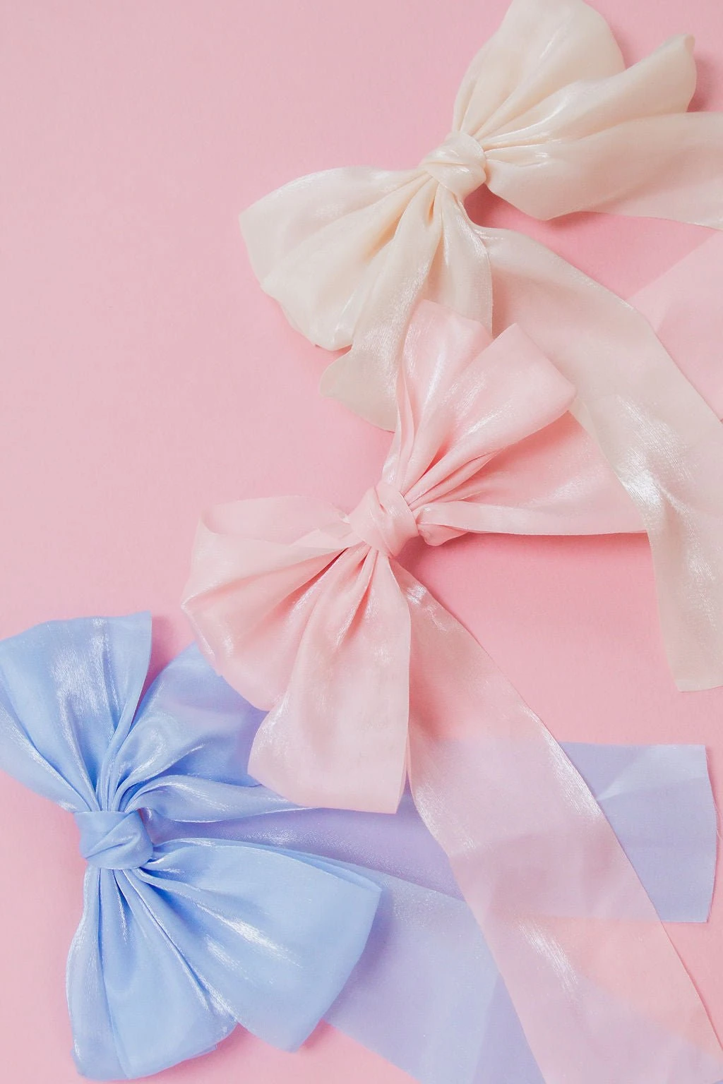 Shop Andi Nora Bow Barrette - Triple Long Sheer Hair Accessory 3 Shop Andi Nora Bow Barrette - Triple Long Sheer Hair Accessory