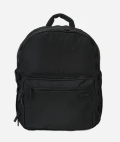 Premium Multi-Pocket Nylon Diaper Backpack with Changing Pad - Black -ROOLEE FASHION SHOP nylonbag.black .01